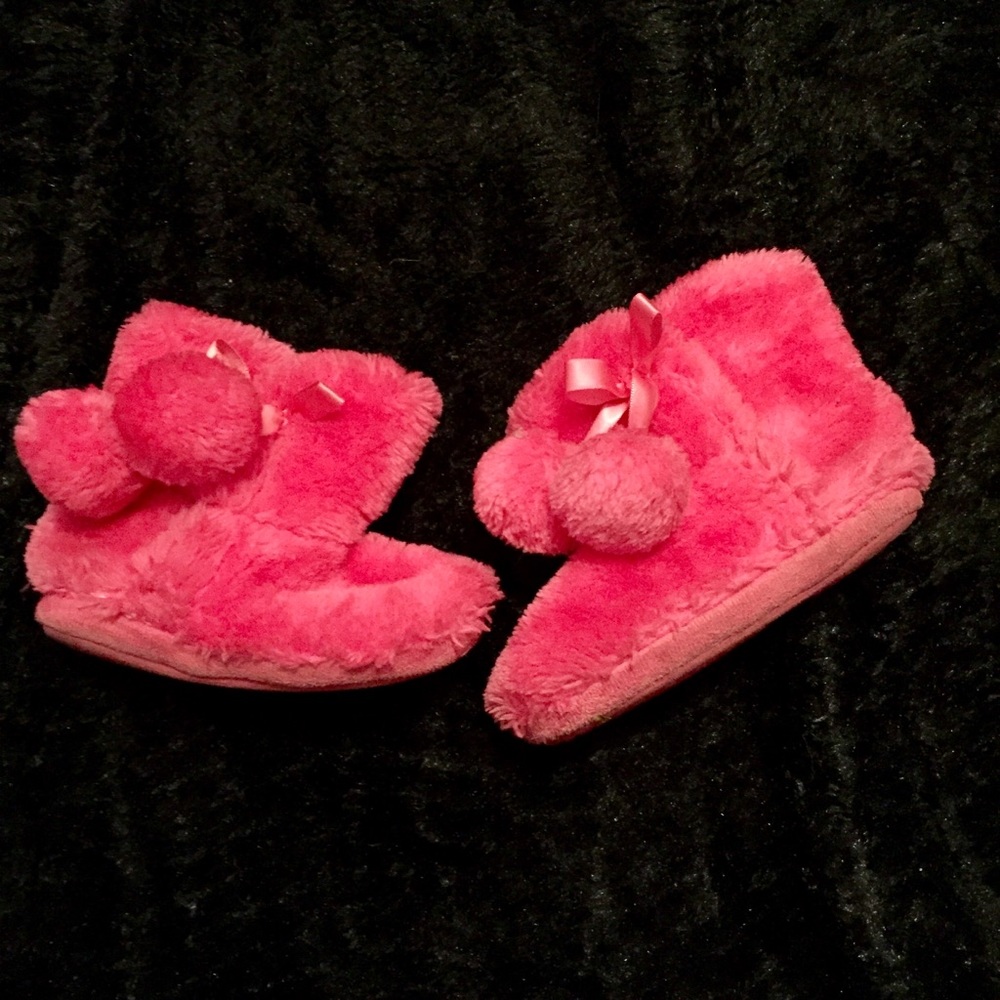 Hot Pink Toddler House Shoes!